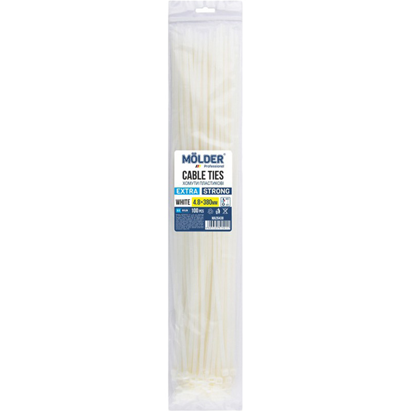 Стяжки MOLDER MA26438 4.8x380 100 шт White