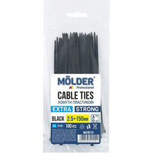 Стяжки MOLDER MA28215 2,5x150 100 шт Black