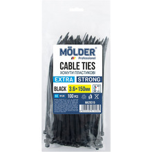 Стяжки MOLDER MA28315 3.6x150 100 шт Black