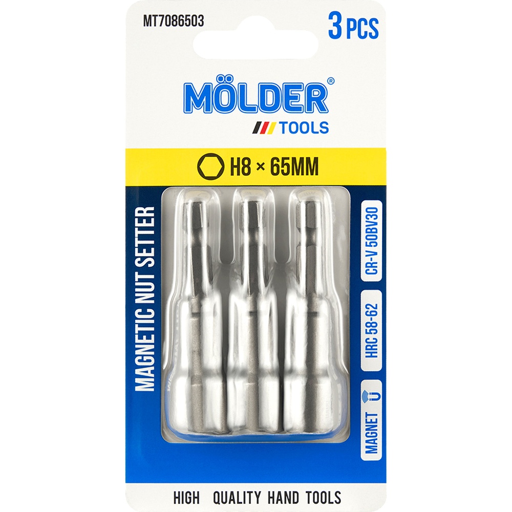 Набор бит MOLDER Н8 х 65 мм 3 шт (MT7086503)