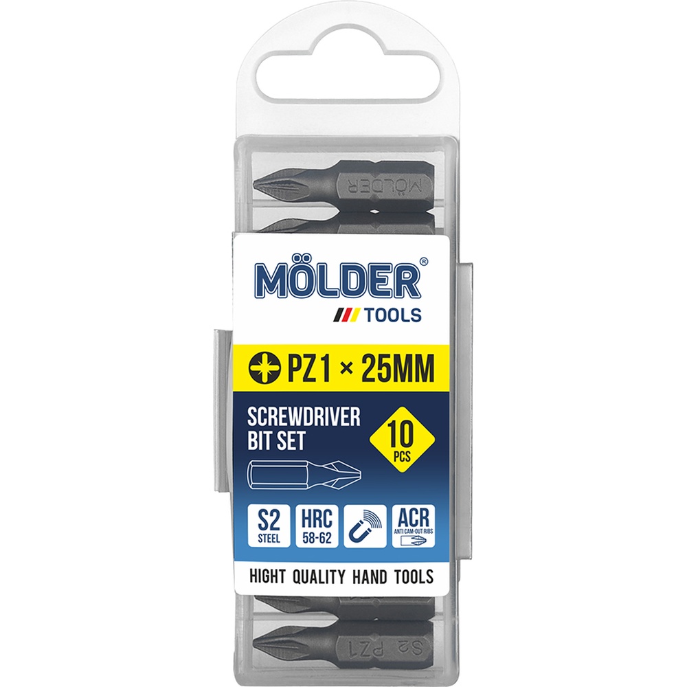 Набор бит MOLDER PZ1 х 25 мм 10 шт (MT7112510)