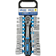 Набір торцевих головок MOLDER 1/2" 72T CR-V 8-32 мм 20 шт (MT62820)