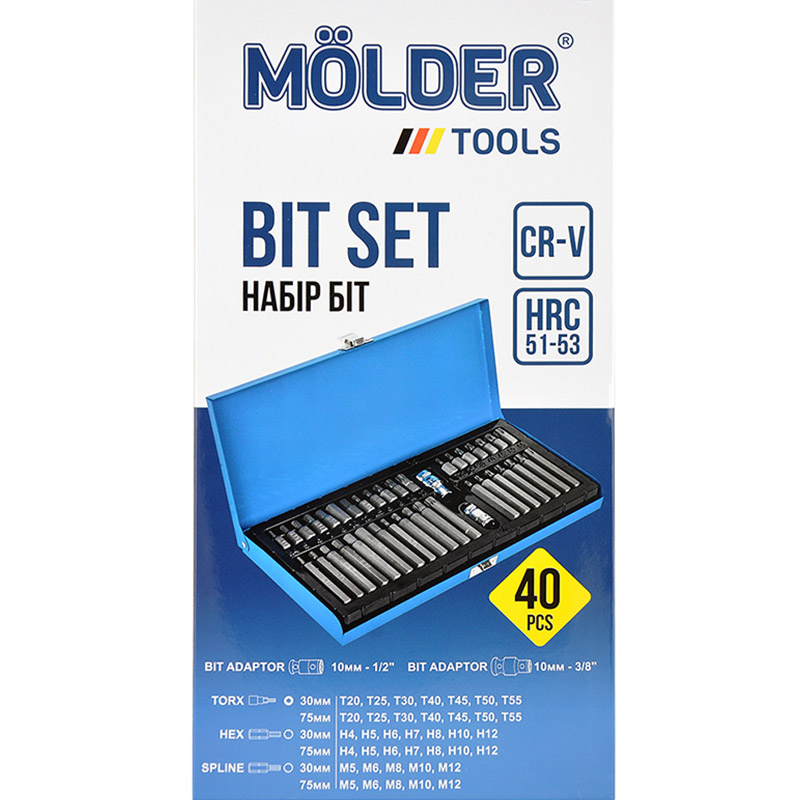 Набір зірок та шестигранників MOLDER CR-V 40 шт (MT68040)