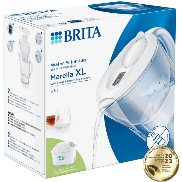 Фильтр-кувшин BRITA Marella XL MXpro White (1052780) Тип фильтра механические