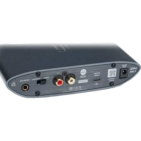 Підсилювач IFI ZEN DAC 3 Black (90403641) Додаткові особливості Вихідна потужність навушникового підсилювача мВт: 390 (32 Ом); Входи: USB; Виходи: 4.4 мм, 6.3 мм, RCA