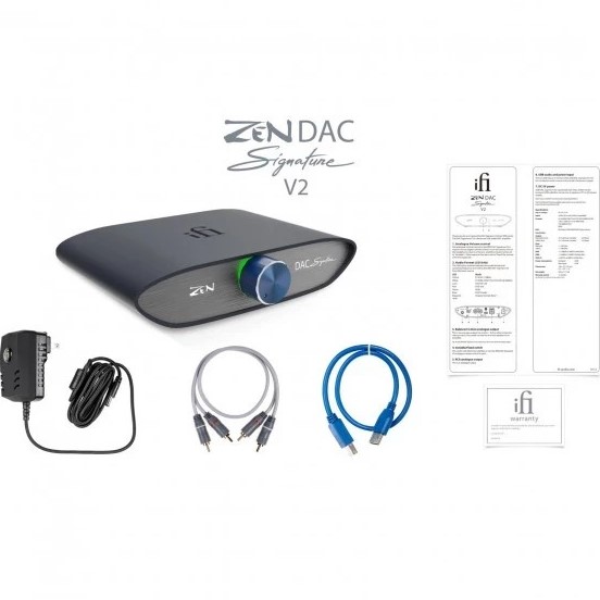 Усилитель IFI Zen DAC Signature V2 Black (90402686) Описание аксессуара стационарный ЦАП iFi Zen DAC Signature V2 для высококачественного преобразования аудиосигнала
