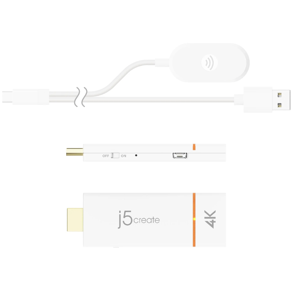 AV-sender J5CREATE JVAW76-N White Форматы приёма сигнала Поддерживаемое разрешение: 3840 x 2160; 1920 x 1080; 1280 x 720