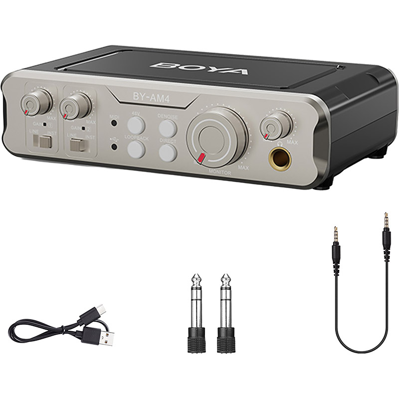 Аудіоінтерфейс BOYA BY-AM4 Колір чорний