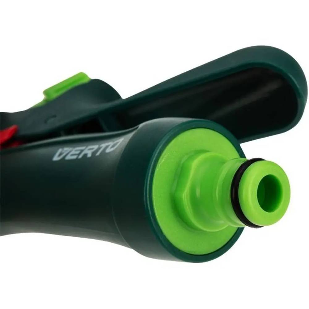 Ороситель VERTO пистолетный Green (15G716) Дополнительно Диаметр соединения: 1/2", 3/4"; режимы работы 2 шт - струя, разбрызгивание