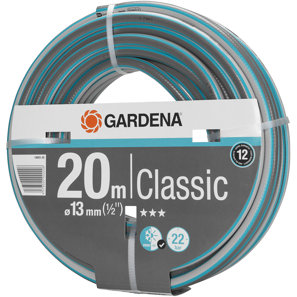 Шланг GARDENA Classic 13 мм (1/2") 20 м (18003-20.000.00) Діаметр (дюйми/мм) 1/2" (13)