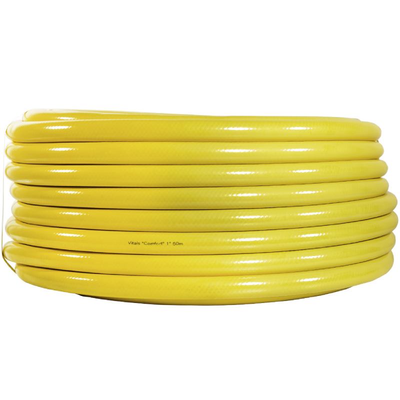 Шланг садовый VITALS Comfort 1" 50 м Yellow (199292) Длина 50