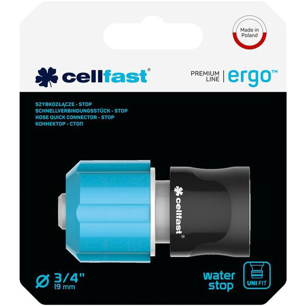 Конектор для шланга Cellfast ERGO (53-125) Діаметр (дюйми/мм) 3/4" (19)