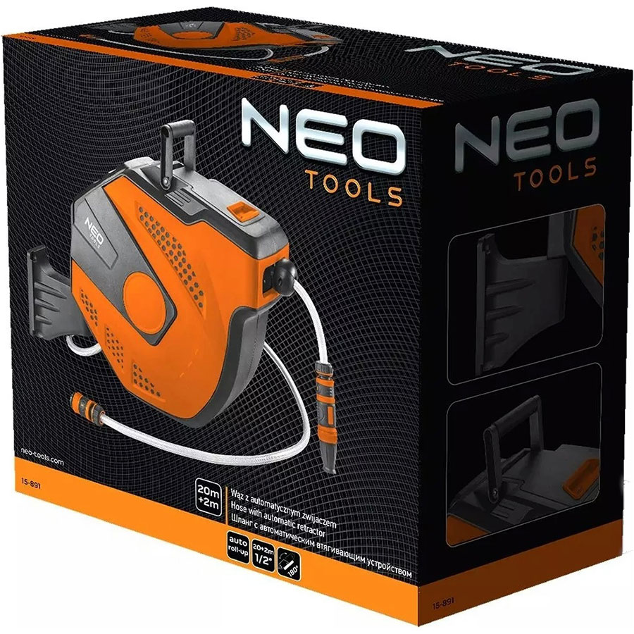 Фото Котушка зі шлангом Neo Tools 20м+2м, 1/2" (15-891)