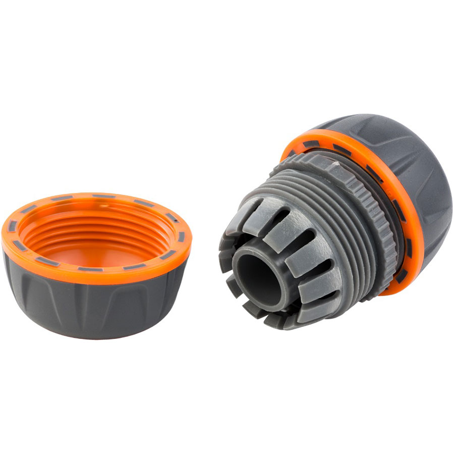 Муфта ремонтна FLORA для шлангу 3/4" ABS+TPR (5015654) Додатково виготовлена з удароміцного пластику з термопластичним гумовим покриттям.