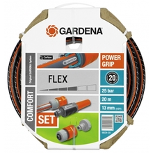 Шланг поливальний GARDENA Flex 1/2, 9x9, 20м, комплект (18034-20)