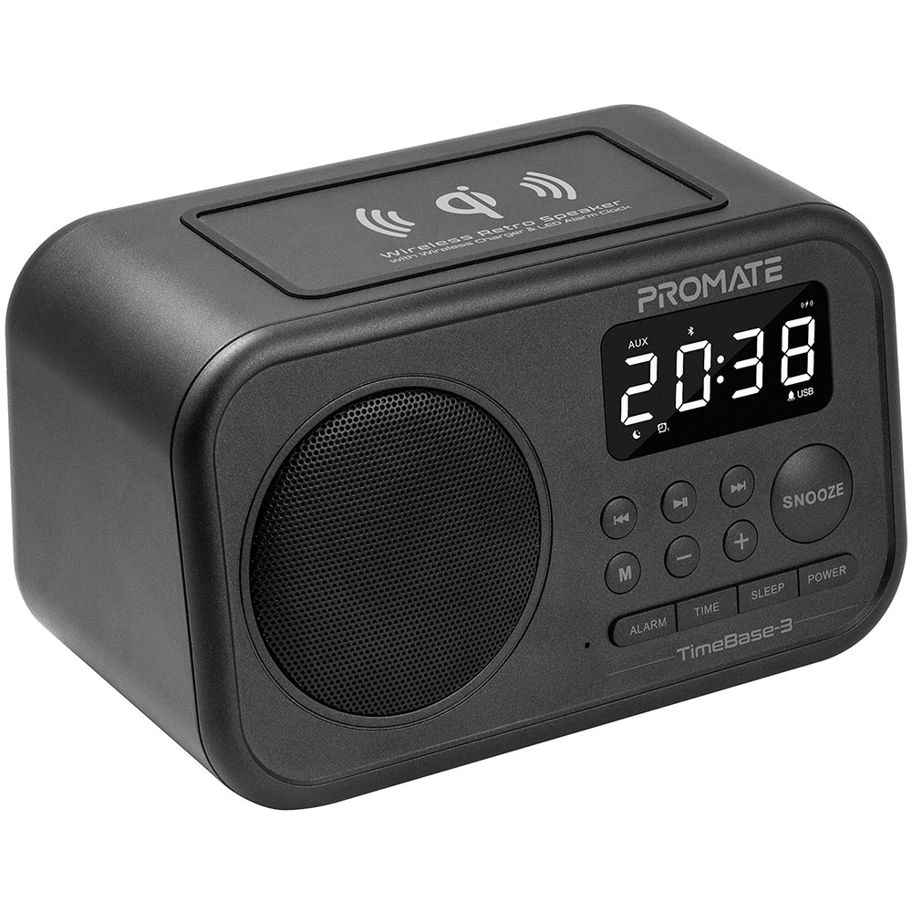 

Часы-радио PROMATE TimeBase-3 Black (6959144045276), TimeBase-3 Black