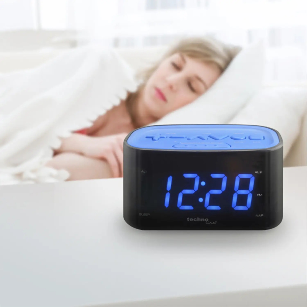 Радіогодинник TECHNOLINE WT465 Black/Blue Функція snooze True