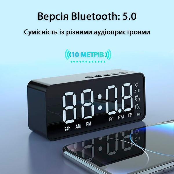 Зовнішній вигляд Радіогодинник ACTION G-50 Black (G-50-act)