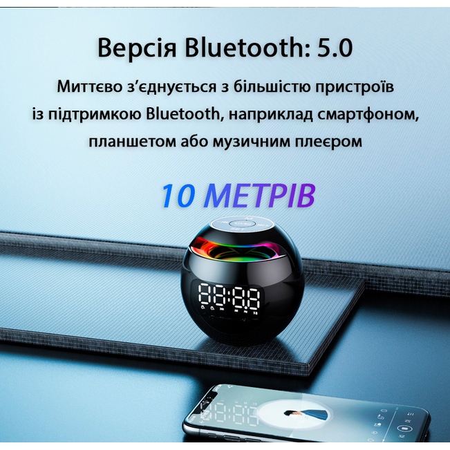 Зовнішній вигляд Радіогодинник ACTION G-90S Black (G-90S-act)