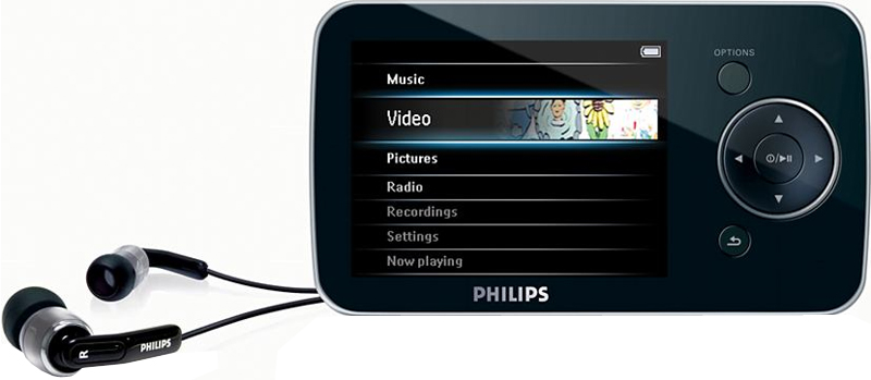 MP3-плеєр PHILIPS SA1OPS08K/02 Об'єм пам'яті 8 Гб