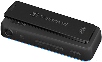 Зовнішній вигляд MP3-плеєр TRANSCEND MP350 8G Blue