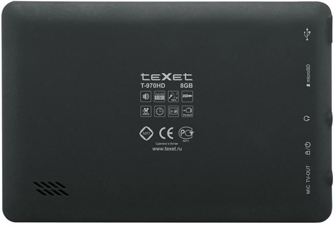 MP3-плеєр TEXET T-970HD 8 Gb (black) Роздільна здатність екрана 480 х 272