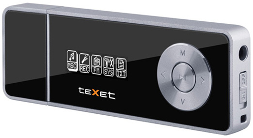 MP3-плеер TEXET T-160 8 Gb (black) Объём памяти 8 Гб