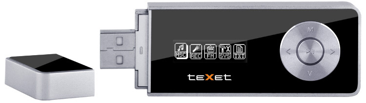 MP3-плеер TEXET T-160 8 Gb (black) Разрешение экрана 128 х 32