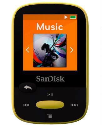 MP3-плеер SANDISK Sansa Clip Sport 4 Gb Yellow (SDMX24-004G-G46Y)