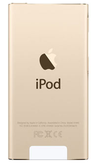 MP3-плеер APPLE iPod nano 16GB Gold A1446 (MKMX2QB/A) Объём памяти 16 Гб