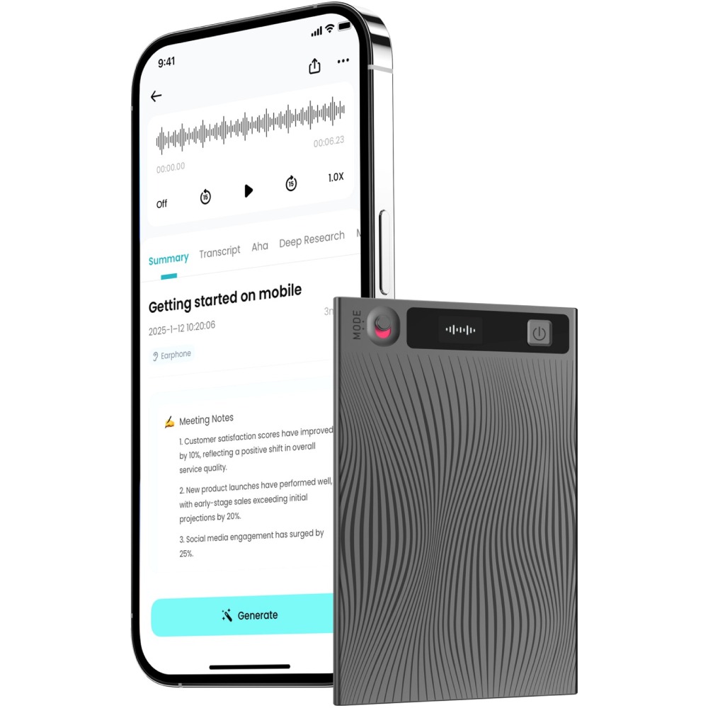 Зовнішній вигляд Диктофон MOBVOI TicNote з АІ (NE-79)