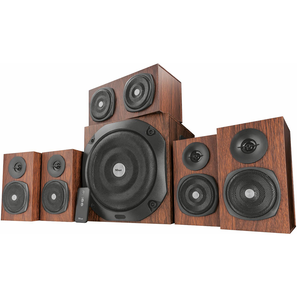 Колонки TRUST Vigor 5.1 Surround Speaker System for PC brown (21786) Тип акустики 5.1