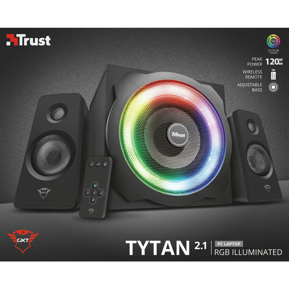 Фото Колонки TRUST GXT 629 TYTAN 2.1 RGB Speaker Set (22944)