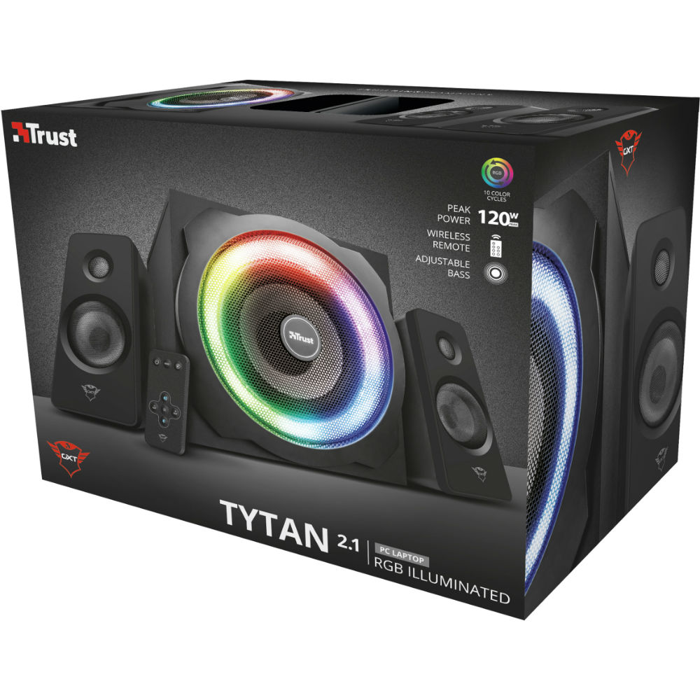 Заказать Колонки TRUST GXT 629 TYTAN 2.1 RGB Speaker Set (22944)