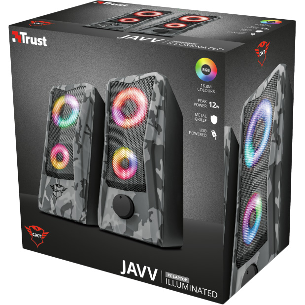 Замовити Колонки TRUST GXT 606 Javv RGB-Illuminated 2.0 Speaker Set (23379)