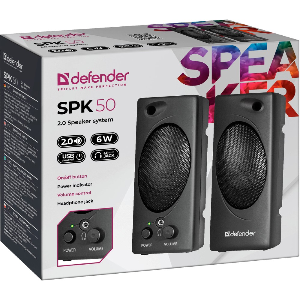 Колонки DEFENDER SPK-33 2.0, 5 W, USB (65150) Діаметр динаміків колонок 2х2 "