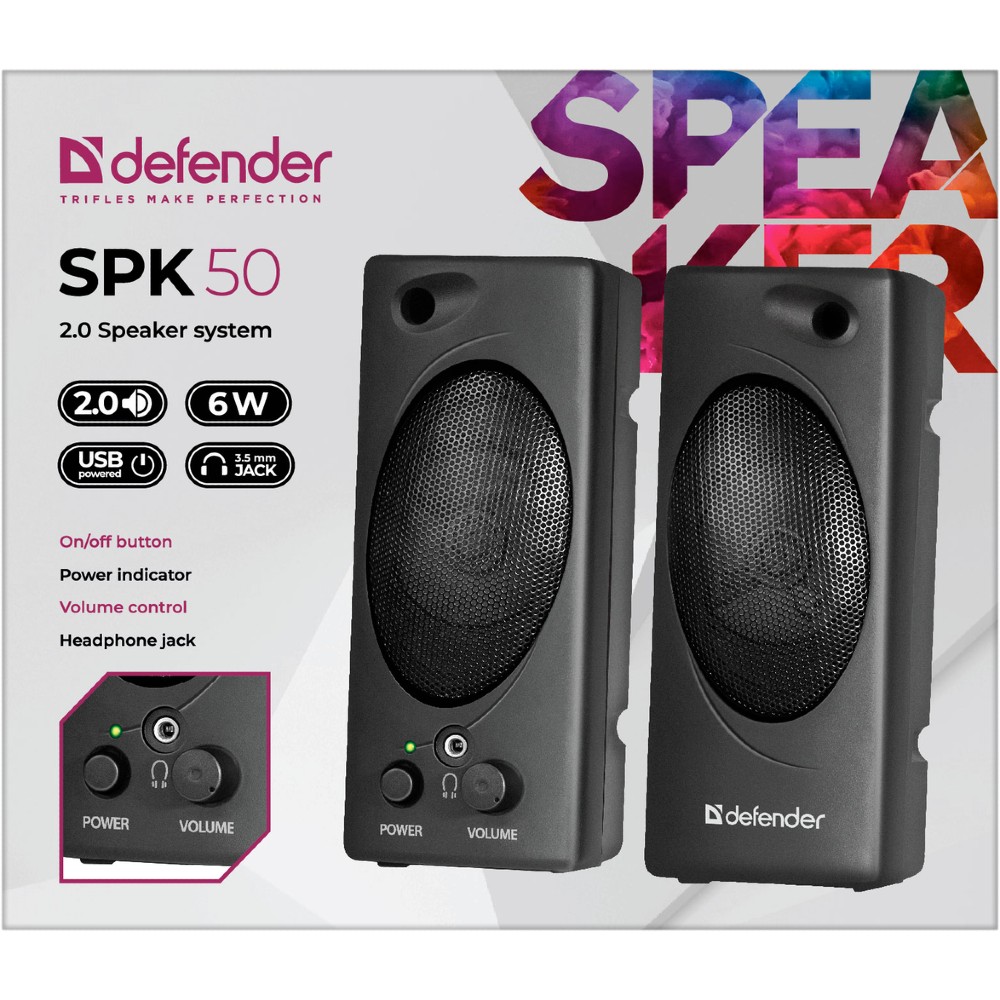 Внешний вид Колонки DEFENDER SPK-33 2.0, 5 W, USB (65150)