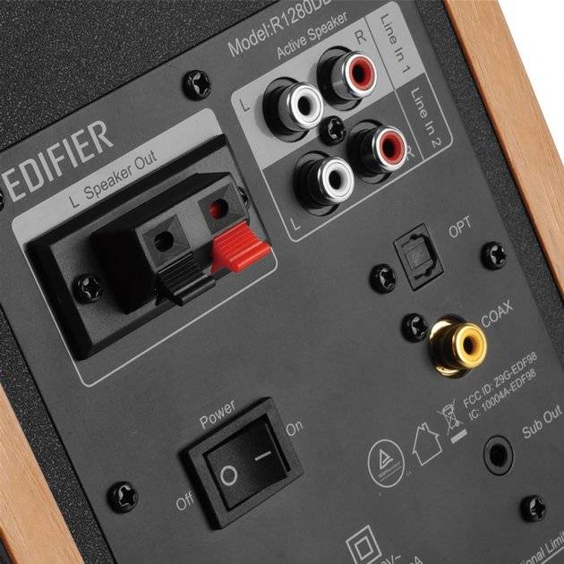 Колонки EDIFIER R1280DBs Brown 2.0 42W Bluetooth (R1280DBsBrown) Управление регулятор громкости