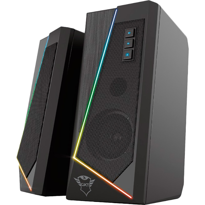 Колонки TRUST 2.0 GXT 609 Zoxa RGB Black (24070) Диаметр динамиков колонок 40