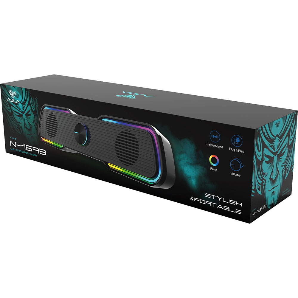Колонки AULA N-169B Multi-Color Desktop Black (6948391265056) Співвідношення сигнал/шум 45