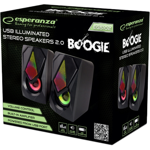 Колонки ESPERANZA 2.0 Led Rainbow Boogie (EGS102) Загальна вихідна потужність 5