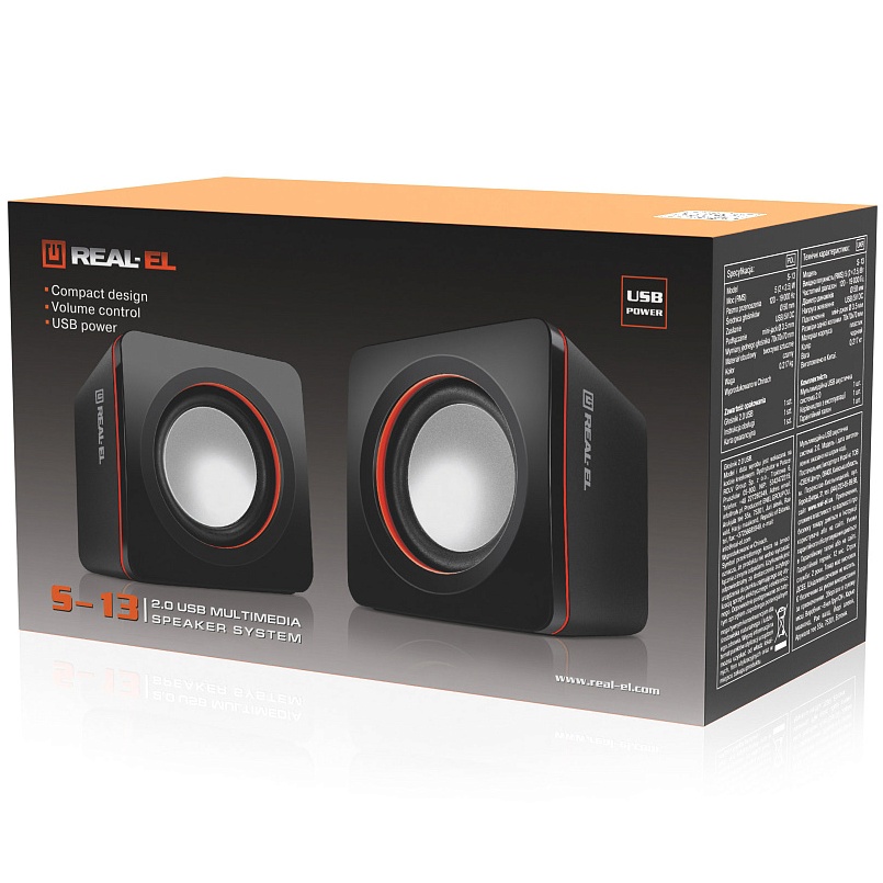 В інтернет магазині Колонки REAL EL S-13 Black