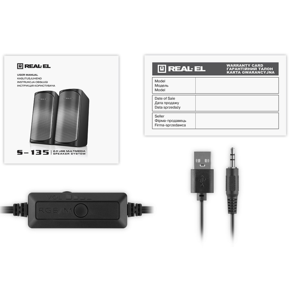 В Фокстрот Колонки REAL EL S-135 Black