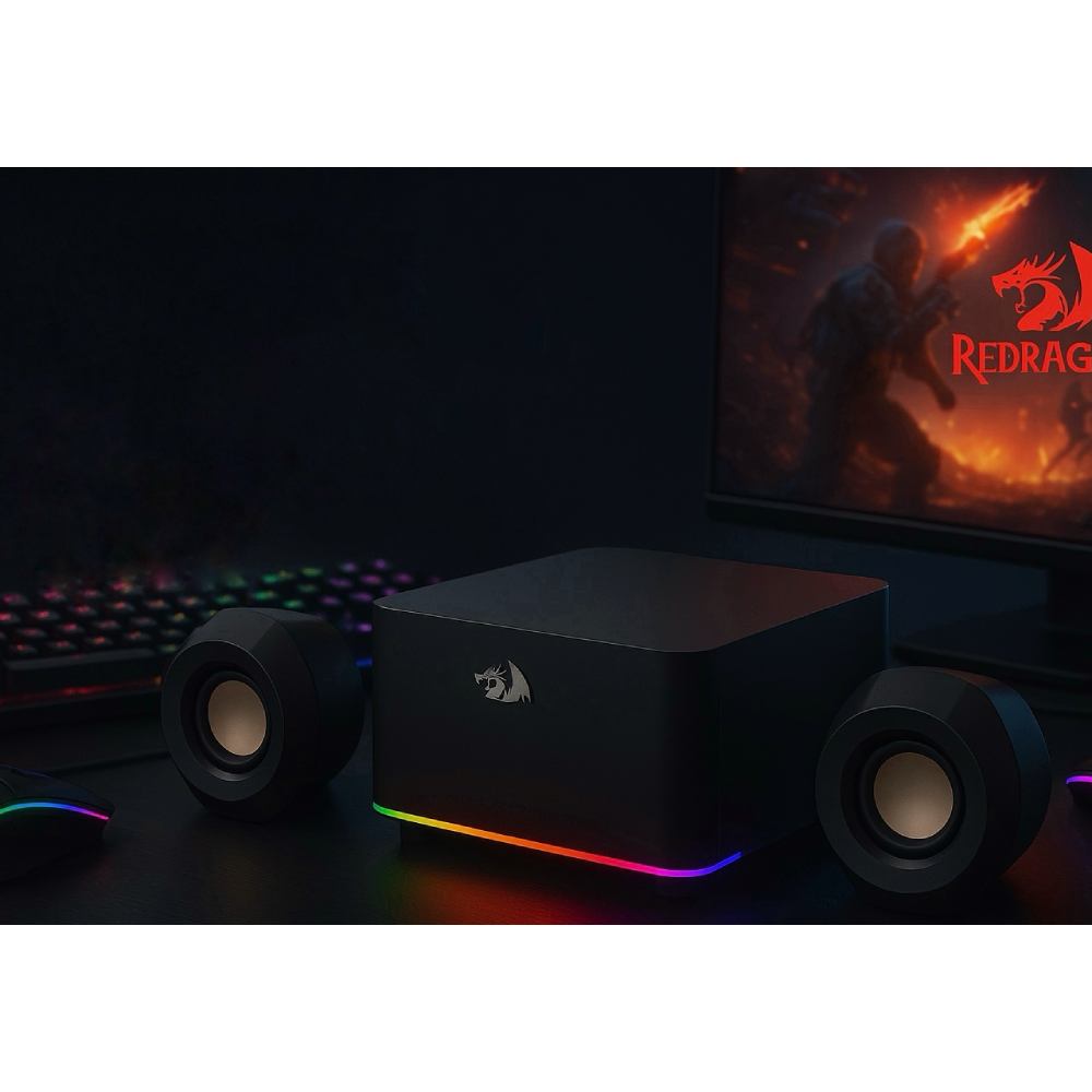 Комп'ютерна акустика REDRAGON Kaidas Pro RGB Black (72232) Загальна вихідна потужність 22