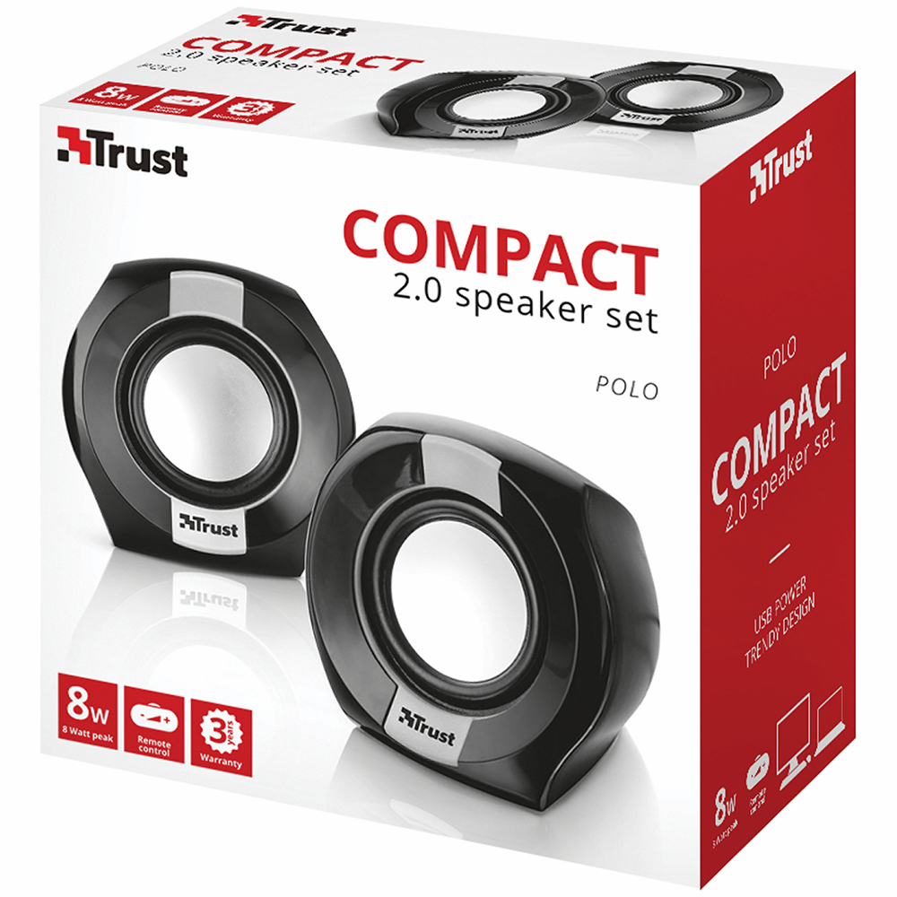 Замовити Колонки TRUST Polo Compact 2.0 Speaker Set black (20943)