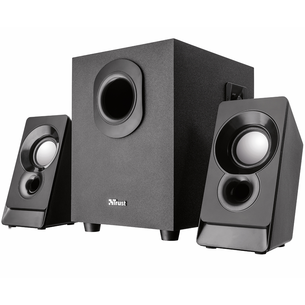 Колонки TRUST Argo 2.1 Subwoofer Speaker Set USB black (21038) Загальна вихідна потужність 18