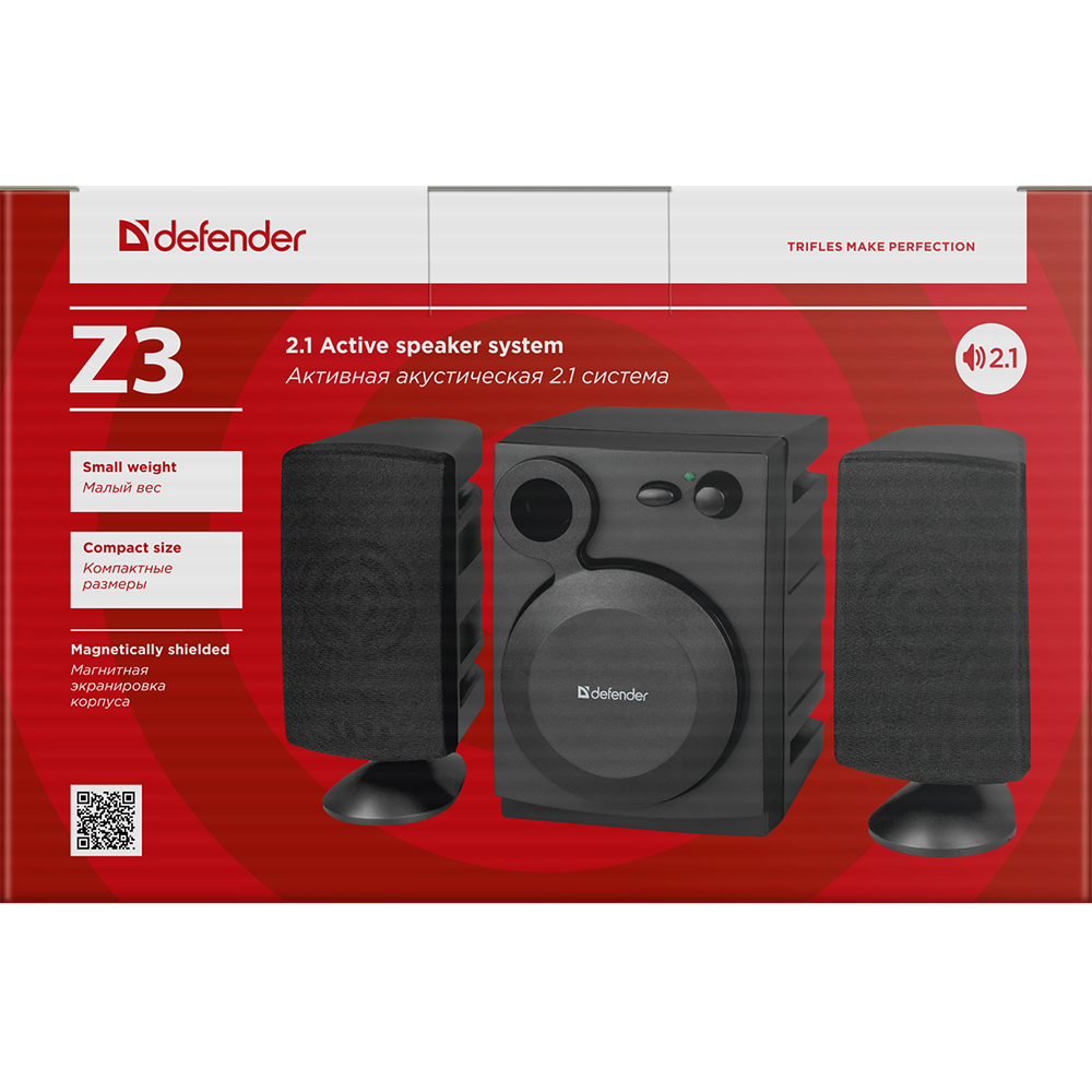 Колонки DEFENDER Z3 4W USB Black (65507) Тип акустики 2.1