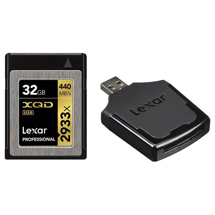 Карта памяти LEXAR XQD 32GB 2933X Professional + USB 3.0 reader (LXQD32GCRBEU2933BN)