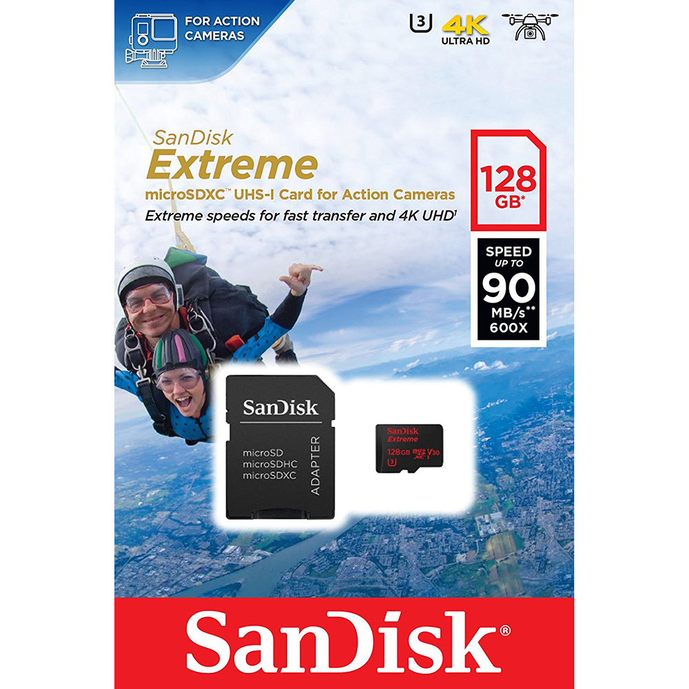 Карта пам'яті SANDISK EXTREME microSDXC 128GB (SDSQXVF-128G-GN6AA) Об'єм пам'яті 128 Гб