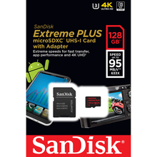 Карта пам'яті SANDISK EXTREME PLUS microSDXC 128GB (SDSQXWG-128G-GN6MA)